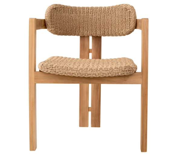 Utomhus matstol Donato i naturlig teak-117419
