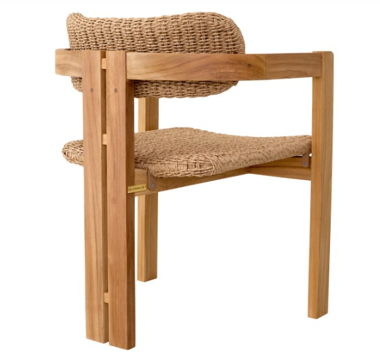 Utomhus matstol Donato i naturlig teak-117419
