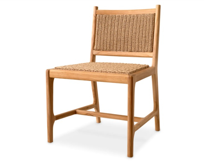 Utomhusmatstol Pivetti i naturlig teak-117428