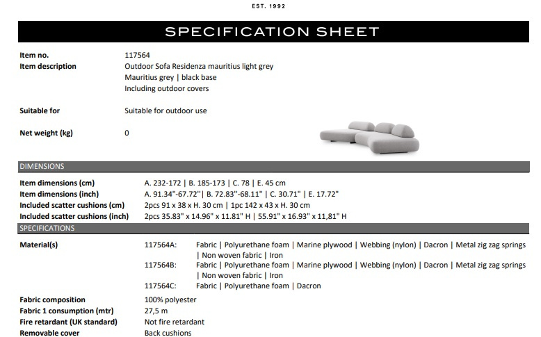 Utomhussoffa Residenza, Eichholtz- 117564