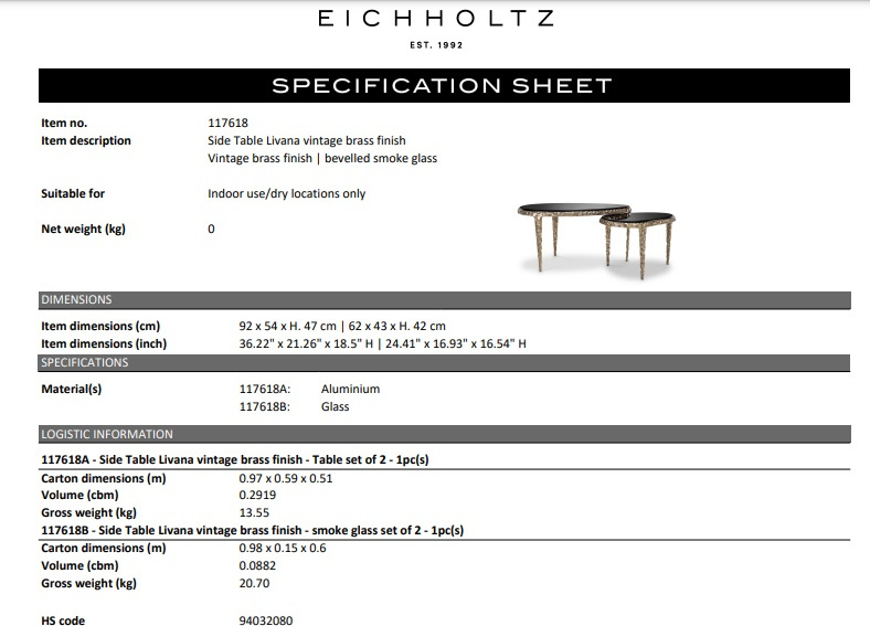 Sidobord Livana set om två-117618