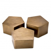 Eichholtz Soffbord Veenazza set om 3 Vintage mässingsfinish - 118180 Eichholtz Soffbord Veenazza set om 3 Vintage mässingsfinish - 118180