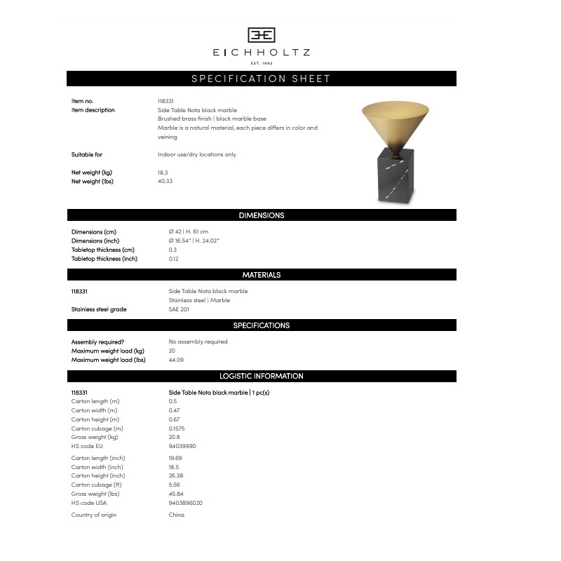 Sidobord Nota, Eichholtz- 118331