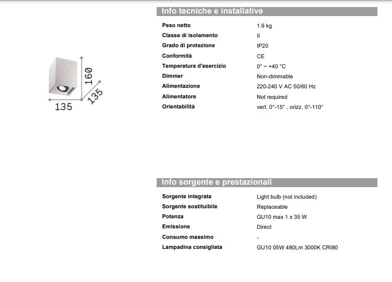 Spot Oak Pl1 fyrkantig, vit, Ideal Lux-150468