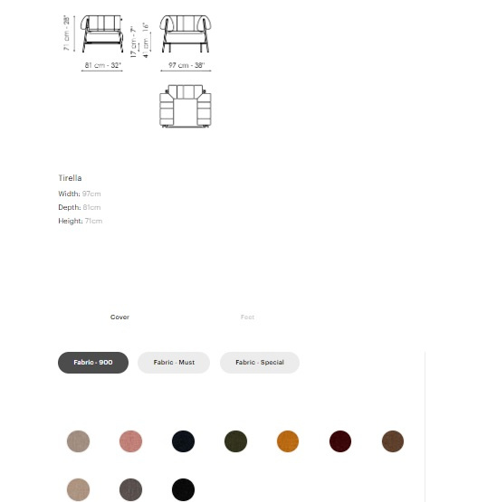 Fåtölj Tirella, Bonaldo