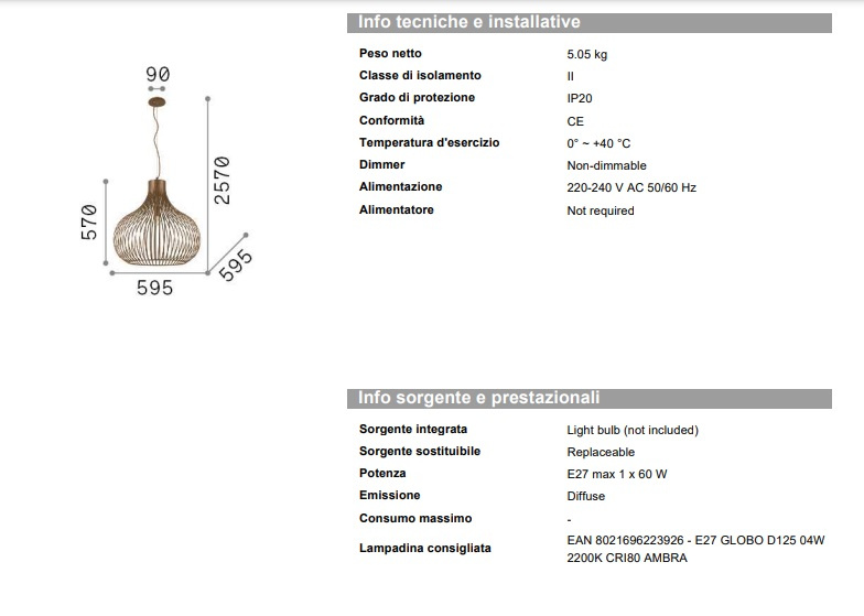Onion SP1 D59, Ideal Lux-205311
