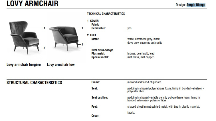 Fåtöl Lovy, Bonaldo