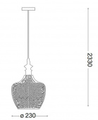 Hänglampa Lord SP1 ambra, Ideal Lux-263656 Hänglampa Lord SP1 ambra, Ideal Lux-263656