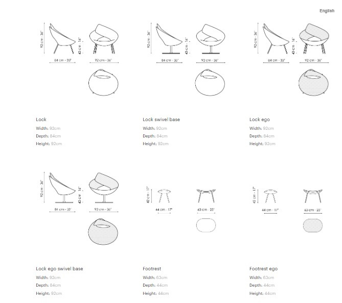 Fåtölj Lock, Bonaldo