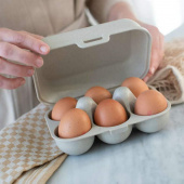Koziol Eggs To Go Mini Äggkartong för 6 ägg Beige, 7186700