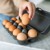 Koziol Eggs To Go Äggkartong för 10 ägg Mörkgrå, 7179701