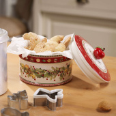 Villeroy och Boch Winter Bakery Delight kakburk, medelstor, porslin, röd, Ø 14 cm, 1486124524 Villeroy och Boch Winter Bakery Delight kakburk, medelstor, porslin, röd, Ø 14 cm, 1486124524