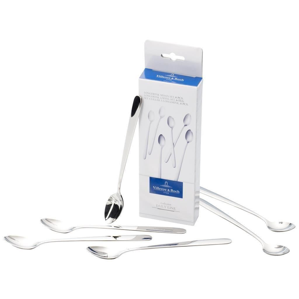 Set med 6 teskedar för latte macchiatto Daily Line Longdrink, 20 cm-200050