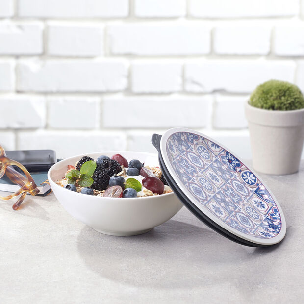 Villeroy & Boch To Go Indigo-skål M, premium porslin/silikon, 350 ml-338951