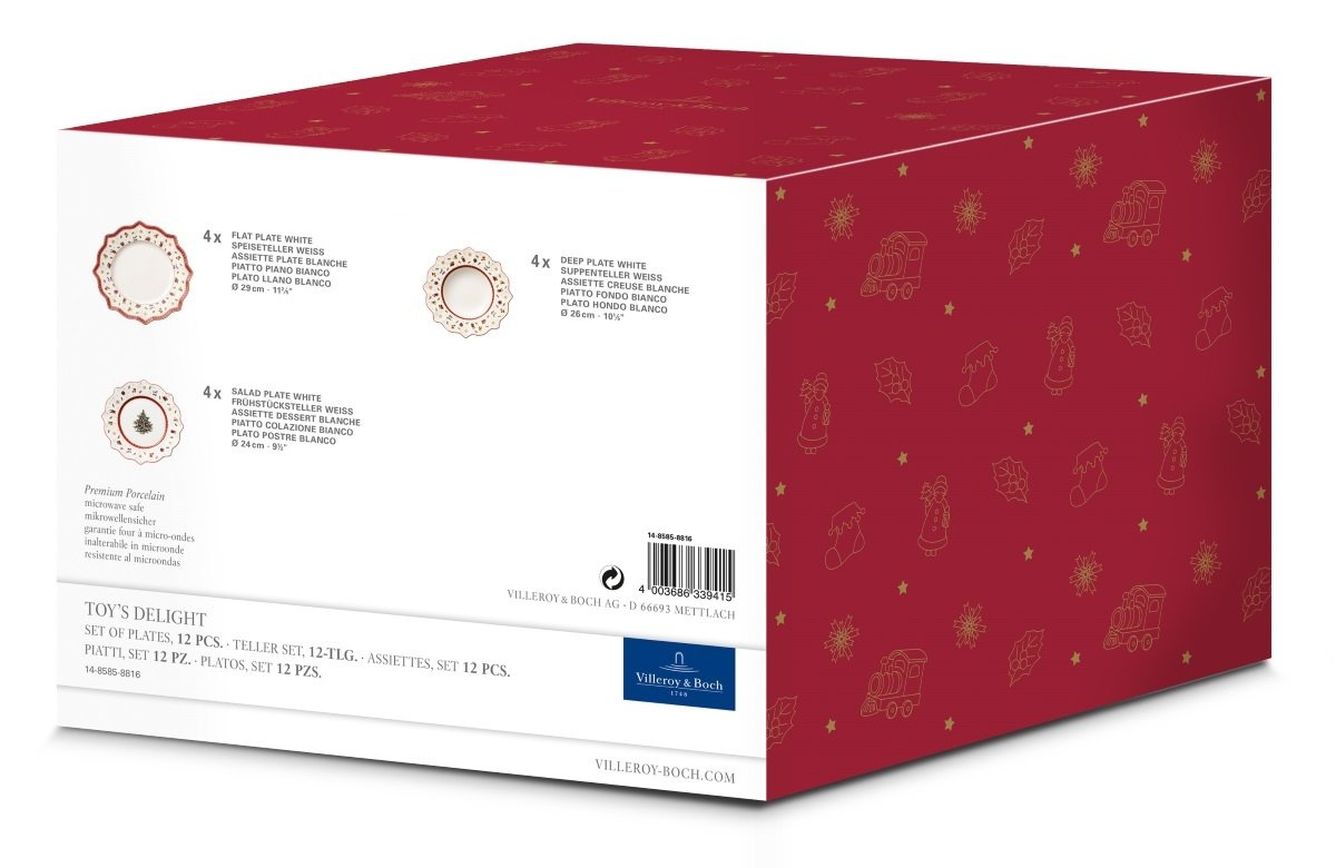 Set med 12 jultallrikar, Toy's Delight-339415