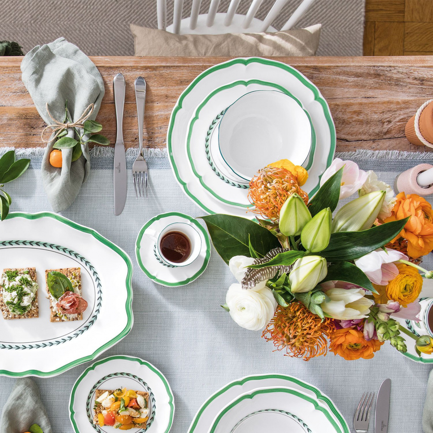 Skål Villeroy & Boch French Garden Green Line 25cm-357228