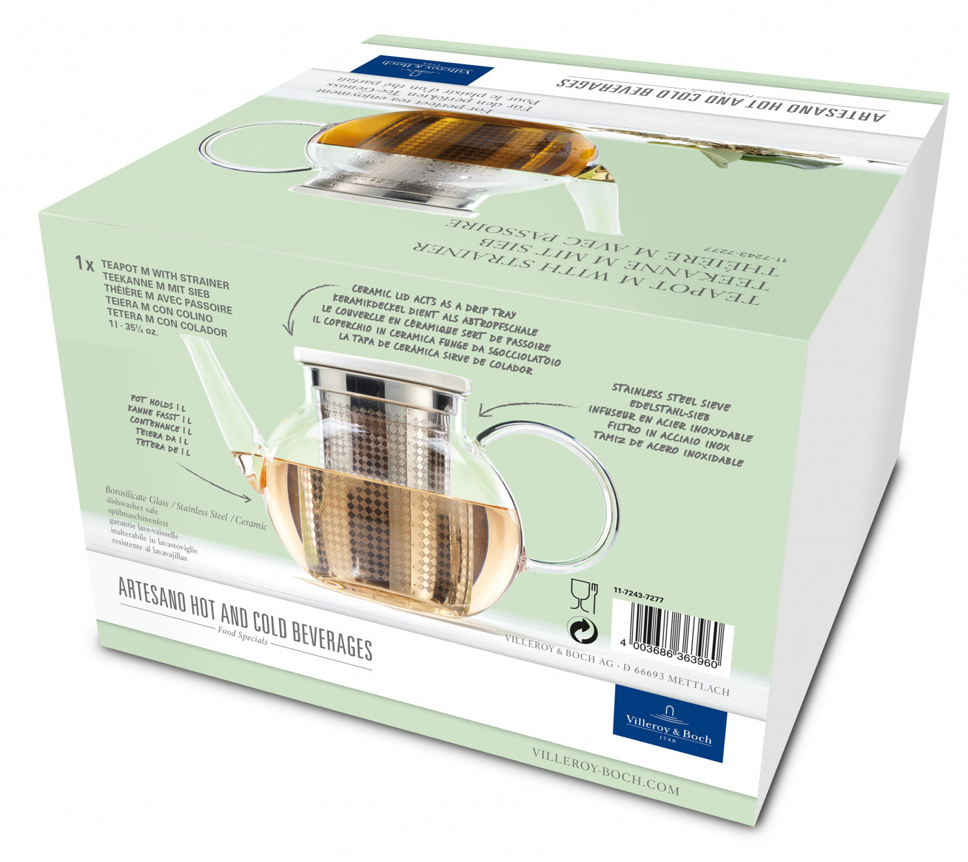 Artesano Hot & Cold Beverage Tekanna, 1 L-363960