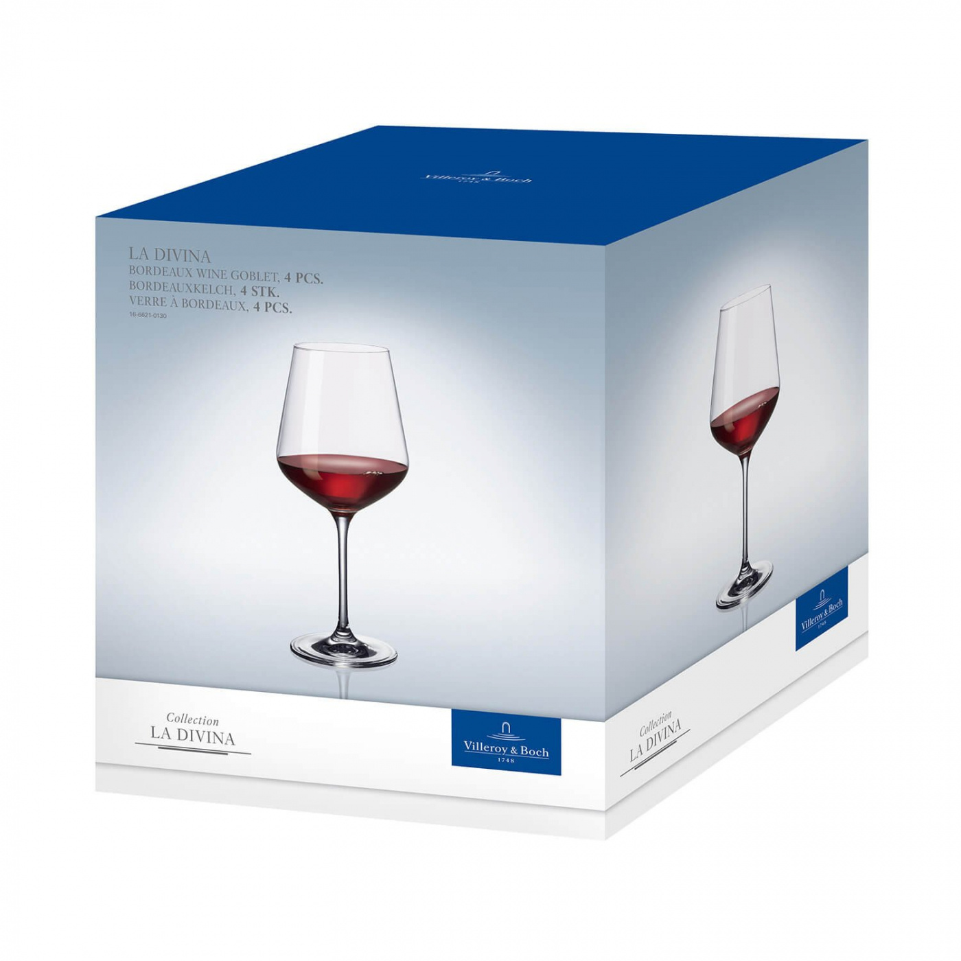 La Divina Bordeaux Vinglas 650 ml,  4-pack-389120