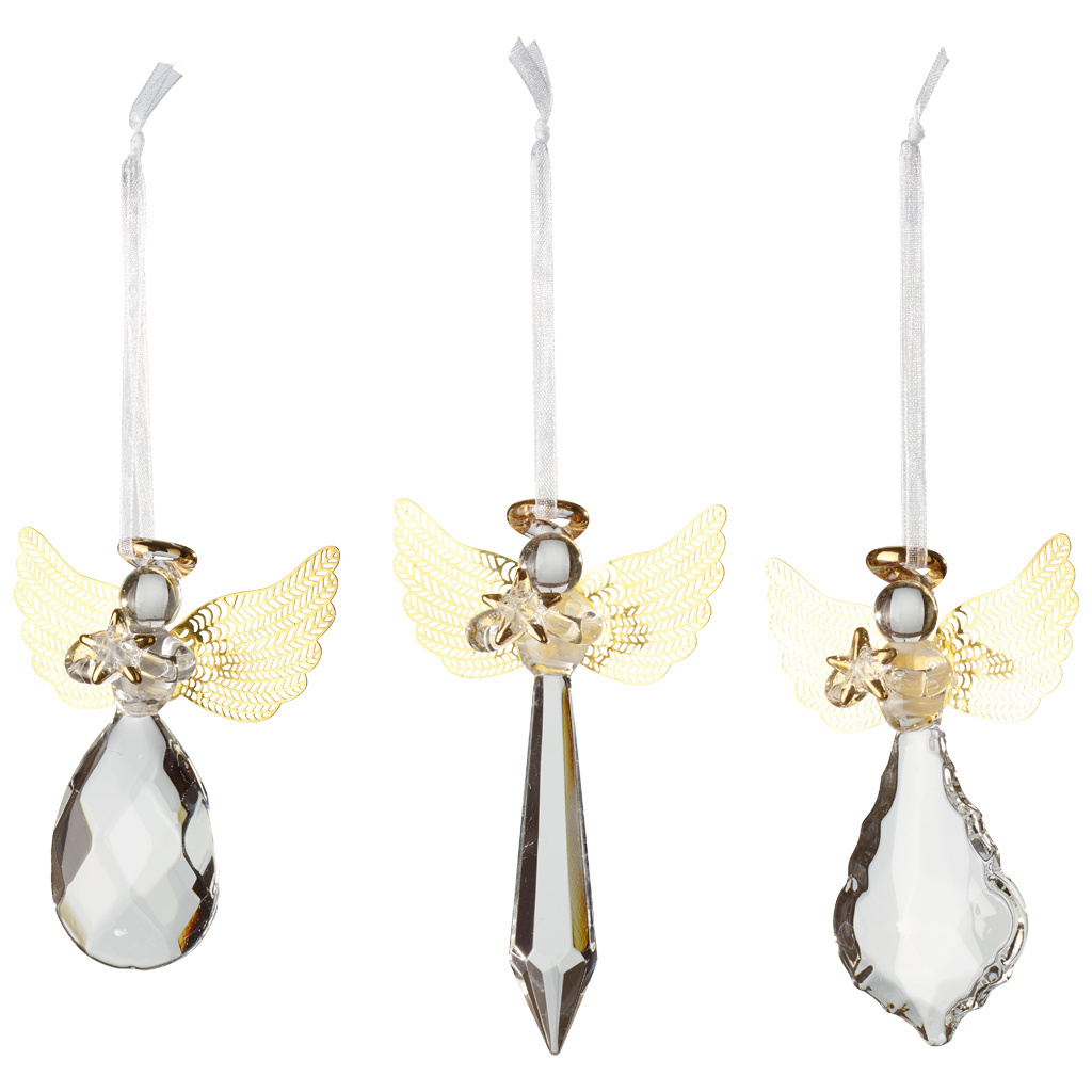Winter Collage Accessoarer Glashängande prydnadsängel, set om 3,  Villeroy & Boch -3593910078