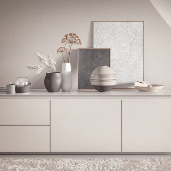 Villeroy and Boch Tillverkar collier taupe vas Perle stor - 417045