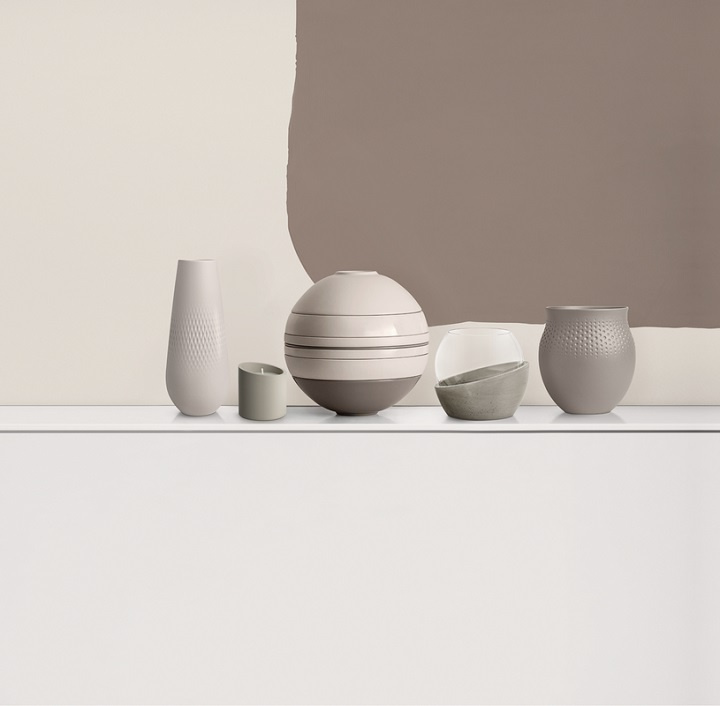 Villeroy and Boch Tillverkar collier taupe vas Perle stor - 417045