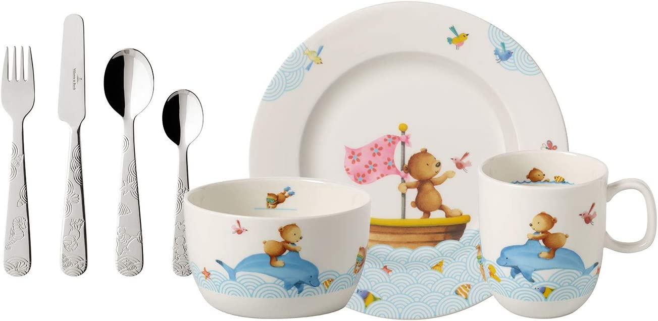 Barnset Happy as a Bear 7 delar, premium porslin, Villeroy & Boch- 1486648435