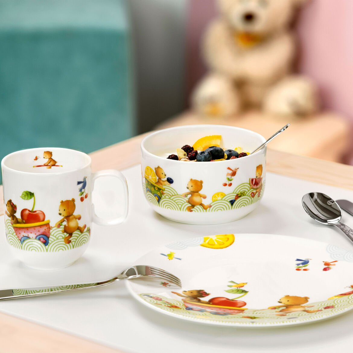 Barnset Hungry as a Bear 7 delar, premium porslin, Villeroy & Boch- 1486658435