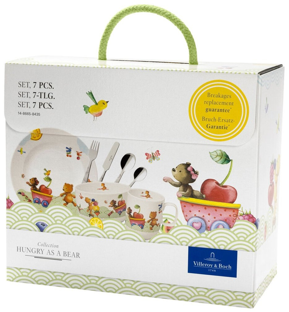 Barnset Hungry as a Bear 7 delar, premium porslin, Villeroy & Boch- 1486658435