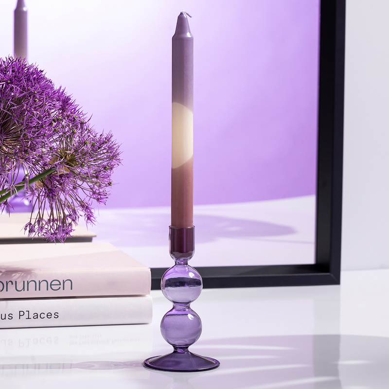 Like Home, Taper candle dip dye lavendel, druva, 2st, 1953037894