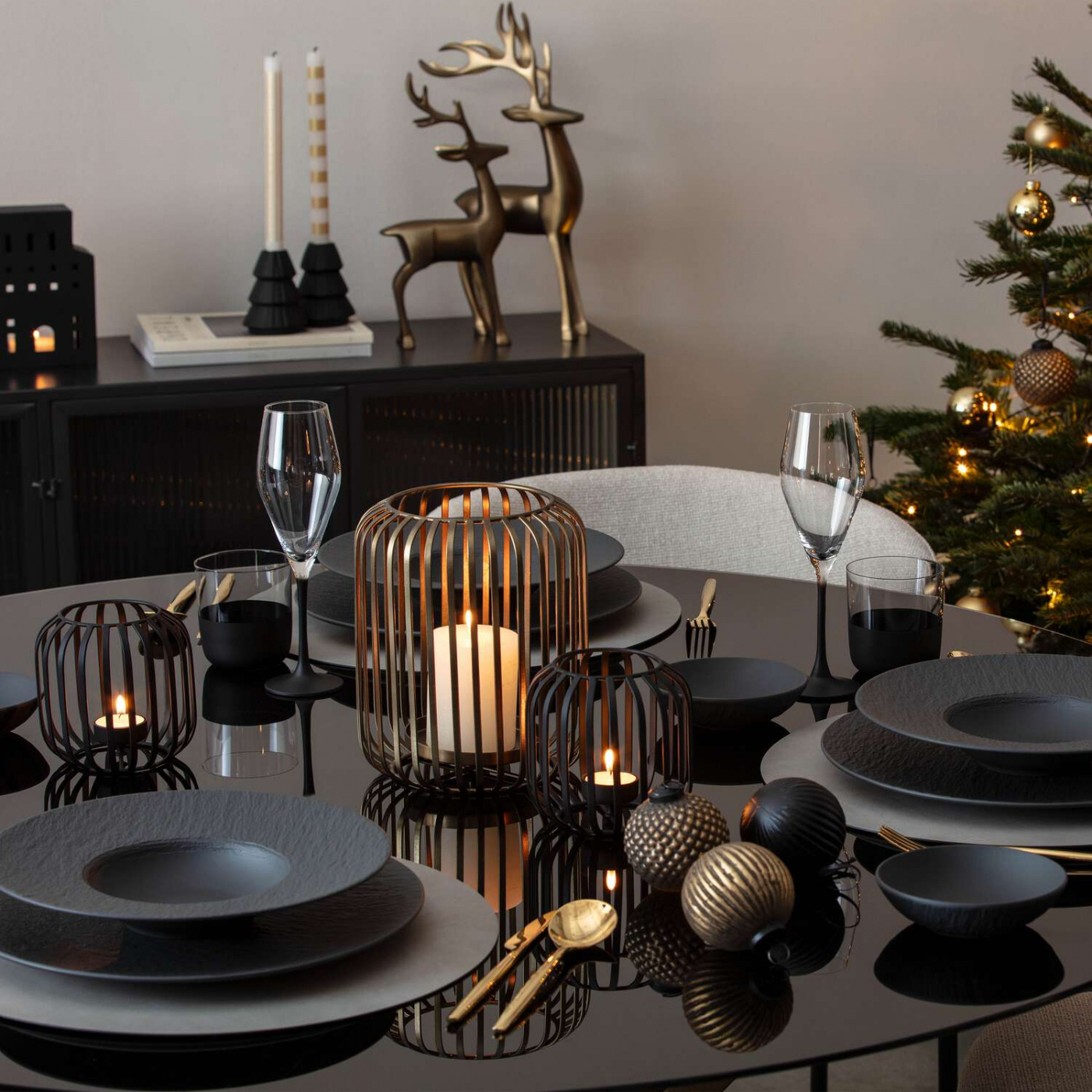 Villeroy och Boch Christmas Chic Hurricane-lampa guld 180 x 180 x 225 mm-1486777424