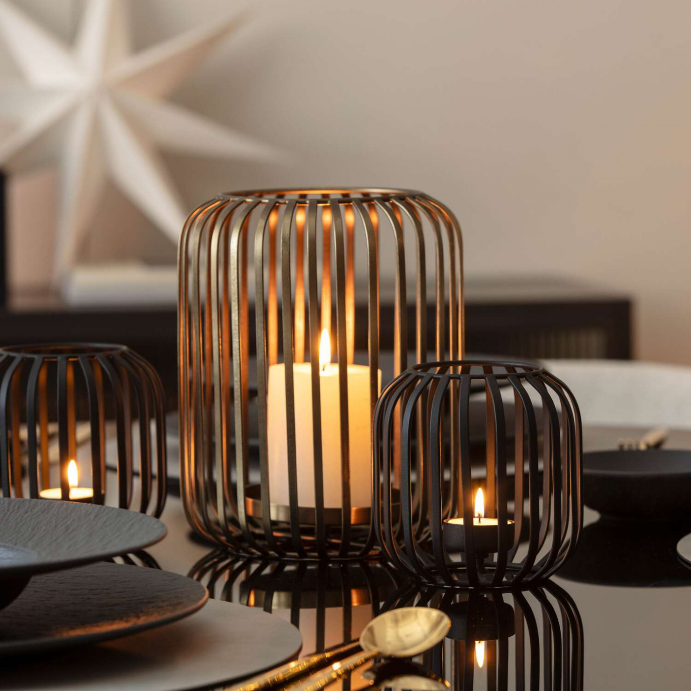 Villeroy och Boch Christmas Chic Hurricane-lampa guld 180 x 180 x 225 mm-1486777424