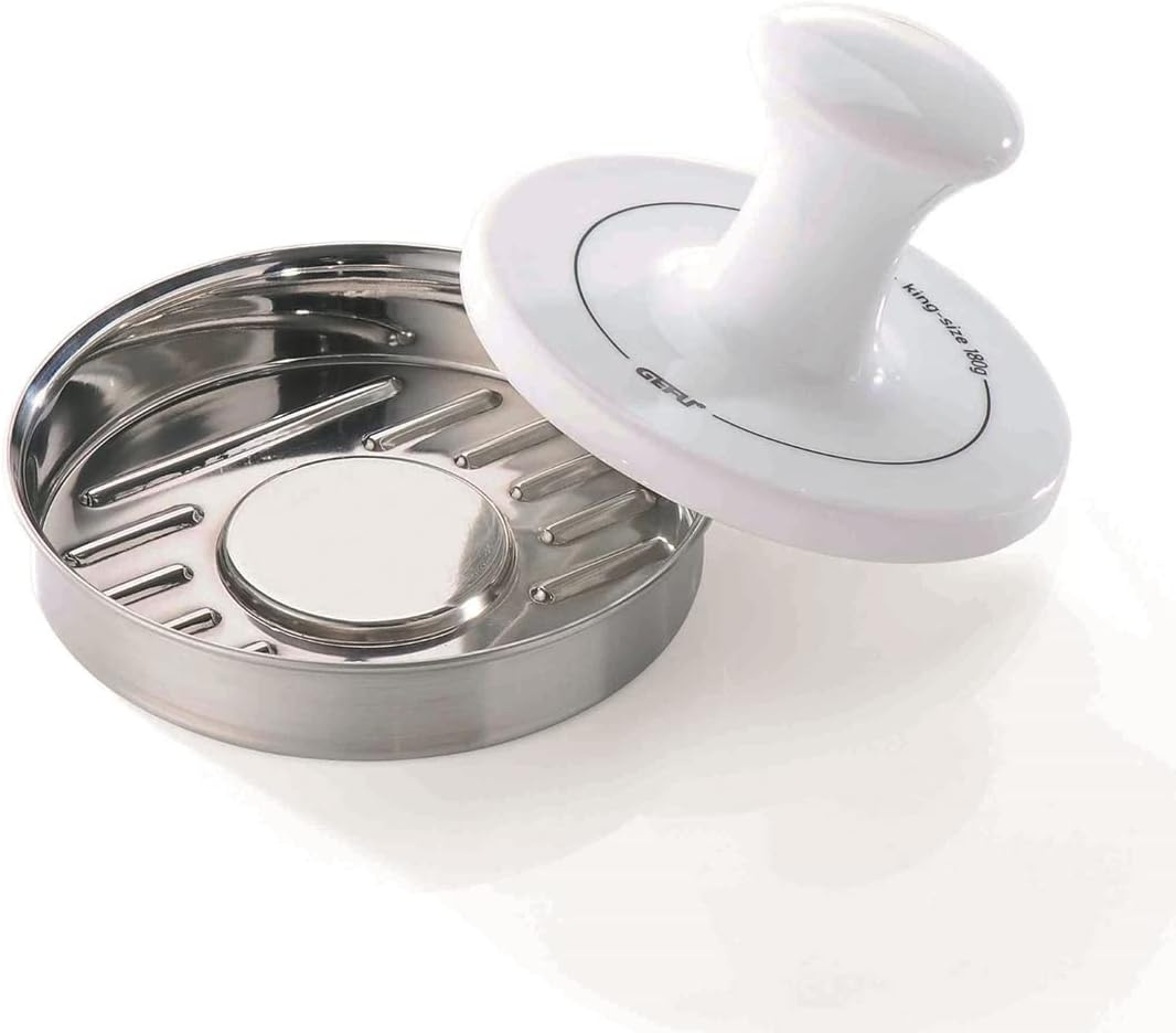 GEFU Hamburgerpress, Ø 13,3 cm, Silver, Vit,15410 