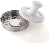 GEFU Hamburgerpress, Ø 13,3 cm, Silver, Vit,15410 GEFU Hamburgerpress, Ø 13,3 cm, Silver, Vit,15410