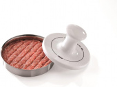 GEFU Hamburgerpress, Ø 13,3 cm, Silver, Vit,15410 GEFU Hamburgerpress, Ø 13,3 cm, Silver, Vit,15410