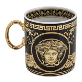 Versace Virtus Gala espressokopp med svart fat, 19335-14715 Versace Virtus Gala espressokopp med svart fat, 19335-14715