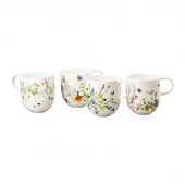 Rosenthal Brillance Grand Air Set med 4 muggar i benporslin med handtag 340 ml , 574547 Rosenthal Brillance Grand Air Set med 4 muggar i benporslin med handtag 340 ml , 574547