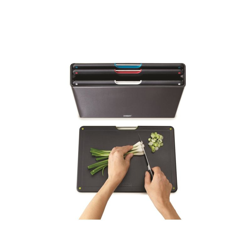 Skärbräda Folio Steel Svart, Joseph Joseph -J60171