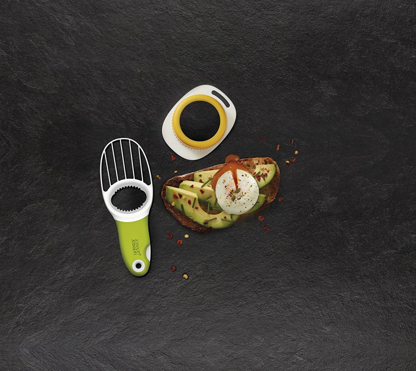 Joseph Joseph frukostset med GoAvocado Avocado Slicer och Poach-Pro Egg Poacher - J20114
