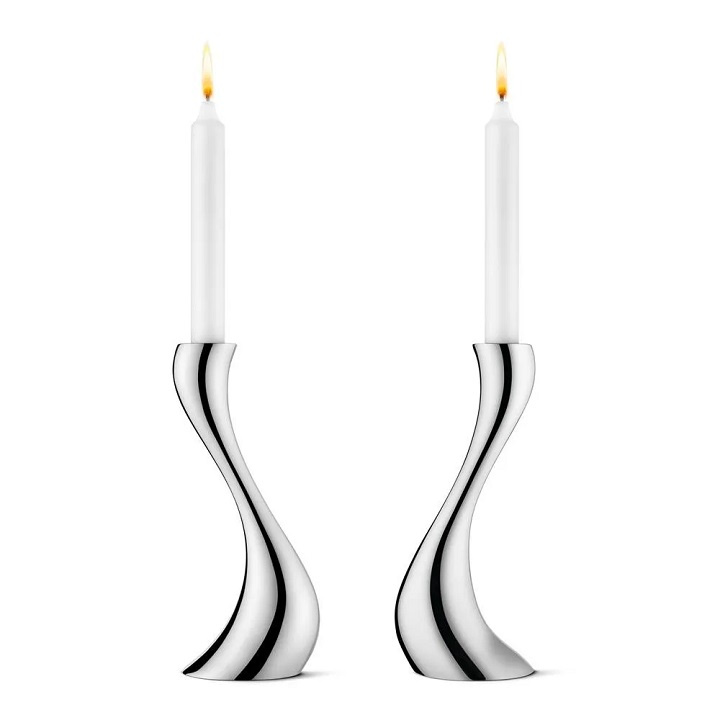 Cobra ljusstake, liten, 2 st, Georg Jensen- 3586694