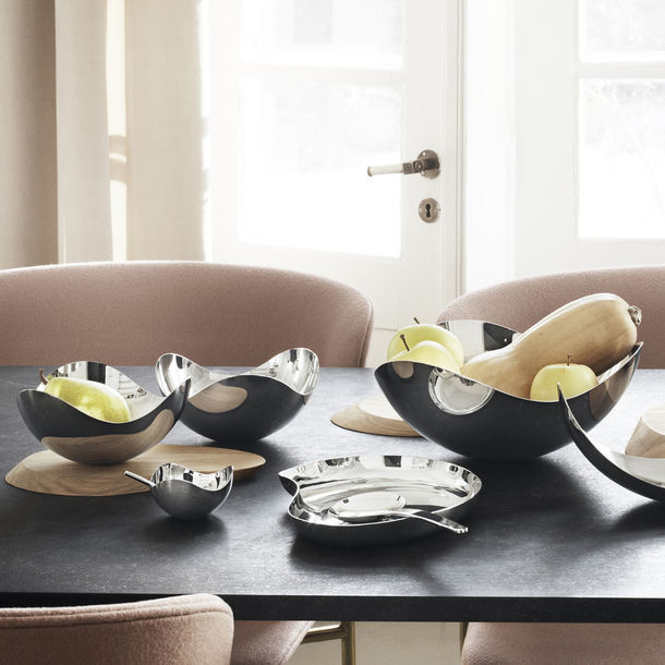 Bloom saltkällare med sked - Georg Jensen, 3586225