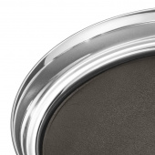 Georg Jensen MANHATTAN Oval bricka, rostfritt stål och läder, 35*18 cm - 3586081 Georg Jensen MANHATTAN Oval bricka, rostfritt stål och läder, 35*18 cm - 3586081