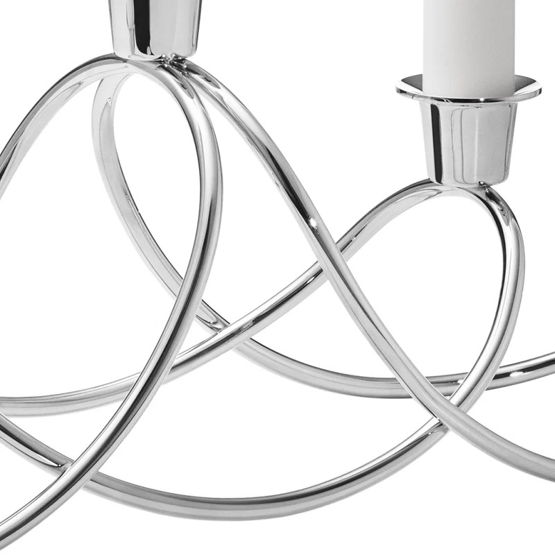 Georg Jensen Harmony ljusstake, spegelblankt rostfritt stål - 3586143