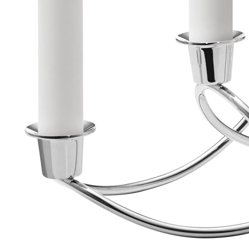 Georg Jensen Harmony ljusstake, spegelblankt rostfritt stål - 3586143