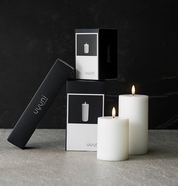 Uyuni Lighting UYUNI LED Blockljus Vit 7,8 x 18 CM, UL-PI-NW-C78015