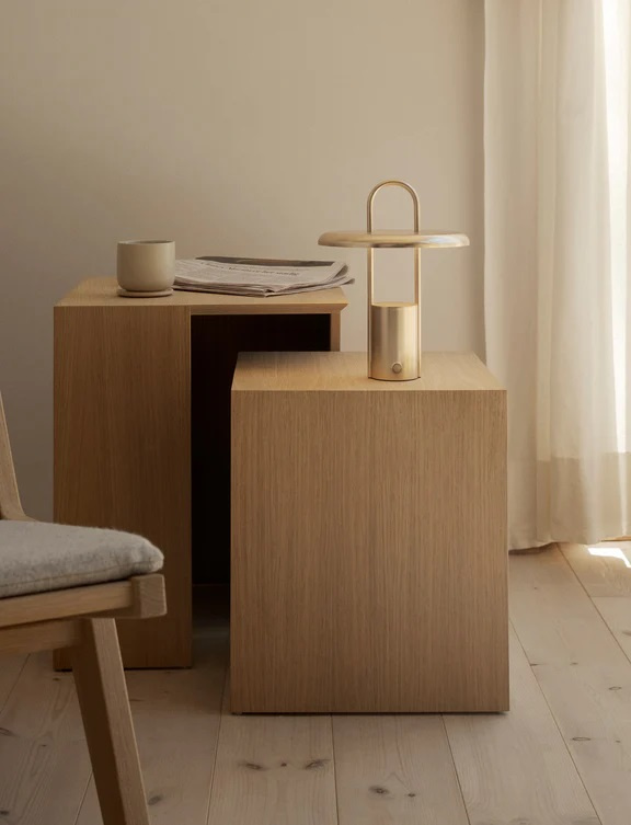 Stelton Pier bärbar LED-lampa H 25 cm, Mässing, 614-2