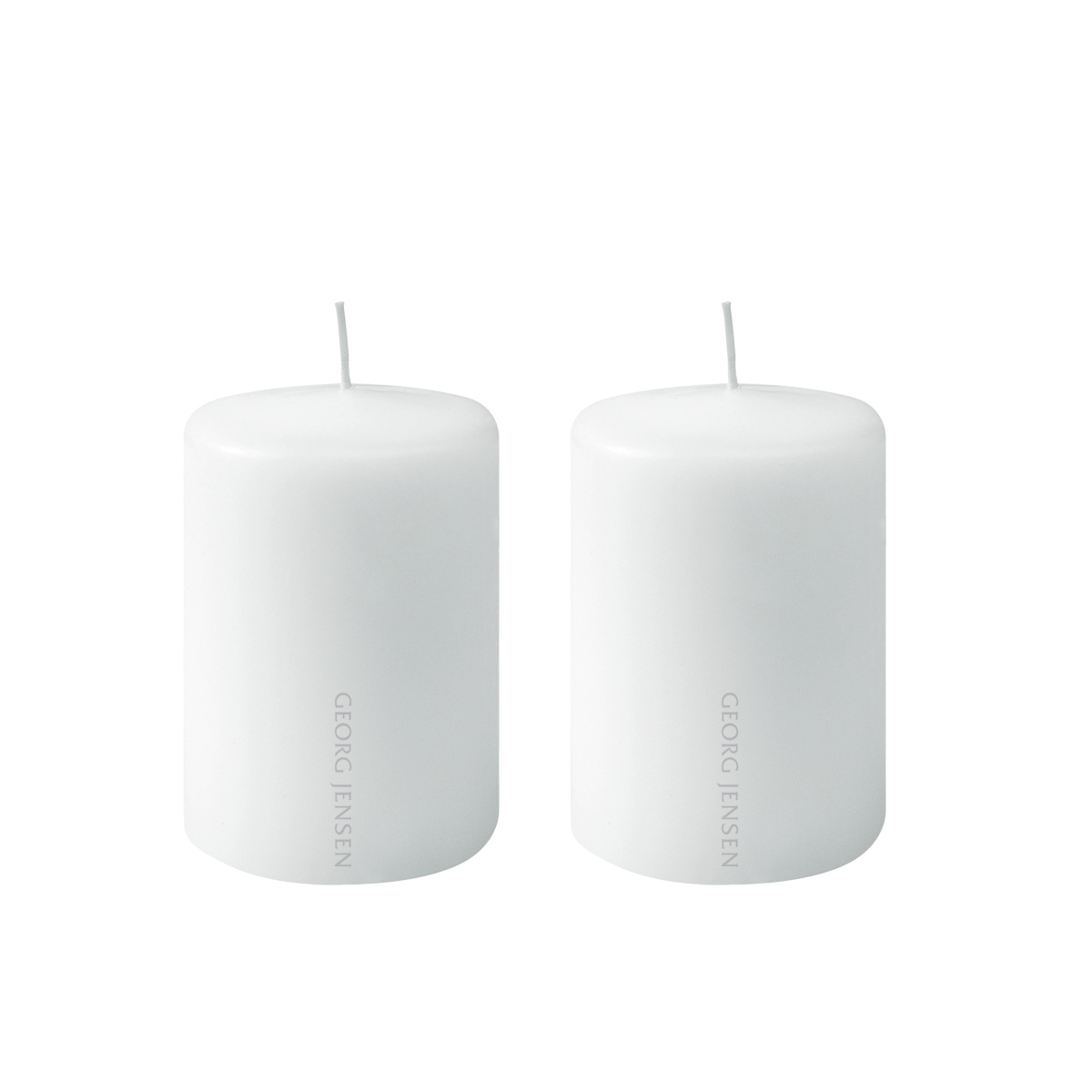 Georg Jensen Ljus 10 cm 2-pack, vit-10019337