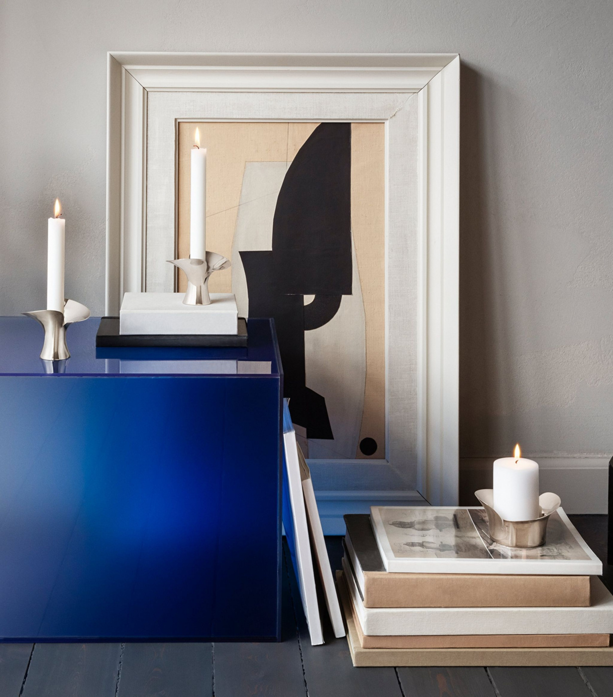 Georg Jensen BLOOM Taper Ljusstakar, 2st, 10019641