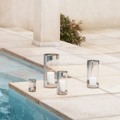 Georg Jensen CHROME CONTOURS Hurricane rostfritt stål/glas, Liten, 22 cm, 10020461 Georg Jensen CHROME CONTOURS Hurricane rostfritt stål/glas, Liten, 22 cm, 10020461