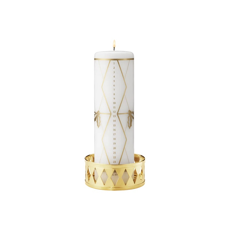Georg Jensen 2026 Pelarljusstake, 18 karat guldpläterat rostfritt stål - 10021073