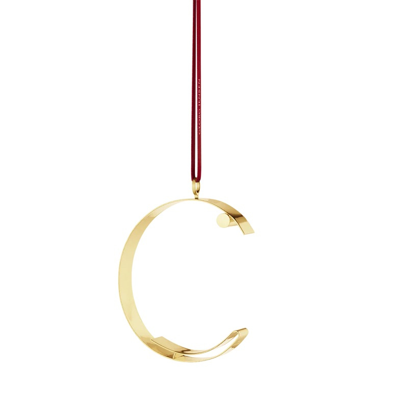 Georg Jensen 2026 CC Letter Ornament, C, 18KT guldpläterad mässing, 10021129C